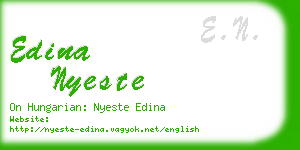 edina nyeste business card
